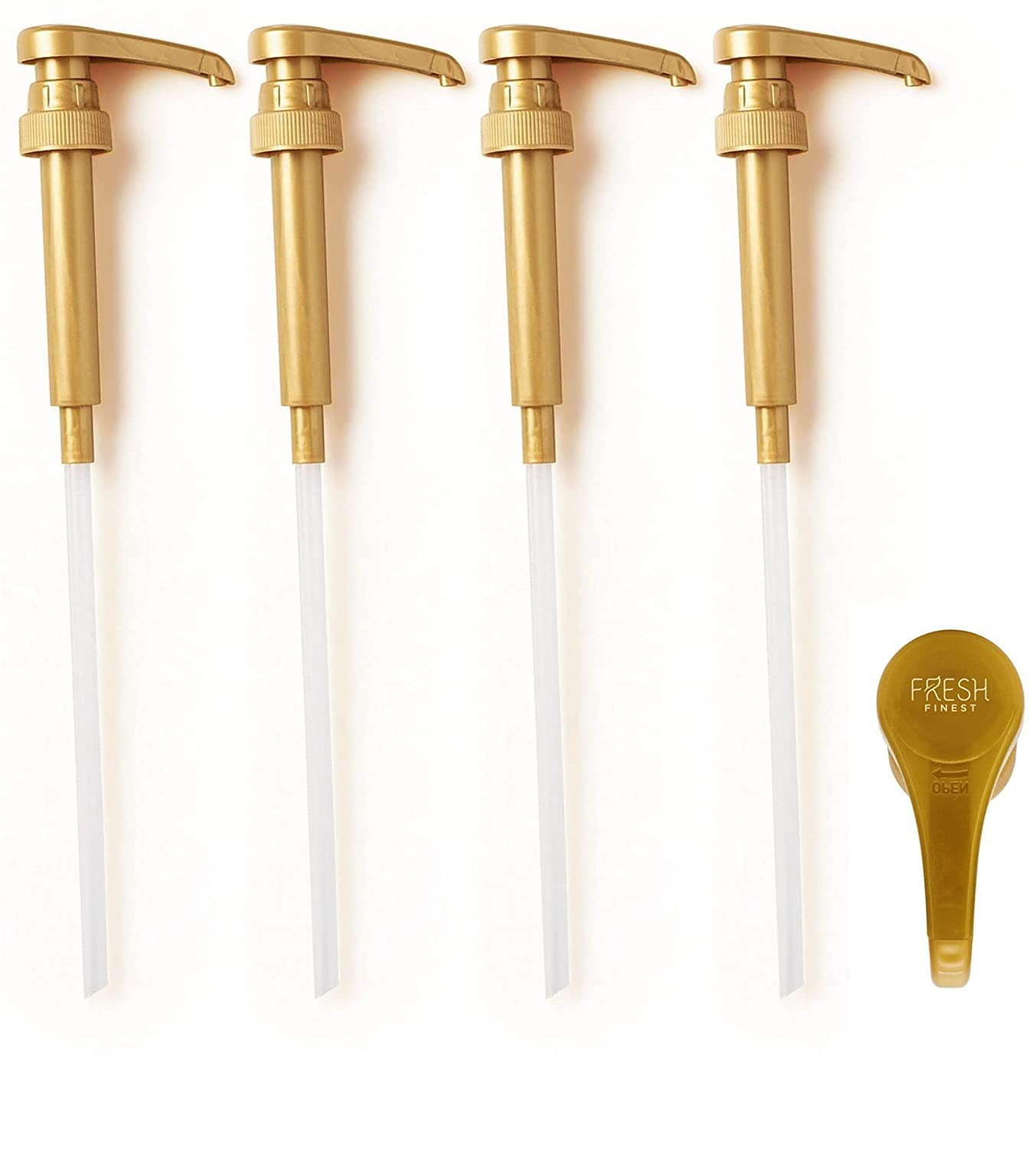 Fresh Finest Coffee Syrup Dispenser Fits Torani Syrup Pumps, Davinci