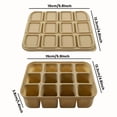 thumbnail image 1 of Bandeja de hielo de silicona de 12 cubitos con tapa: molde de hielo flexible for preparar cola de gallo, whisky, caldo y comidas transparentes, 1 of 2