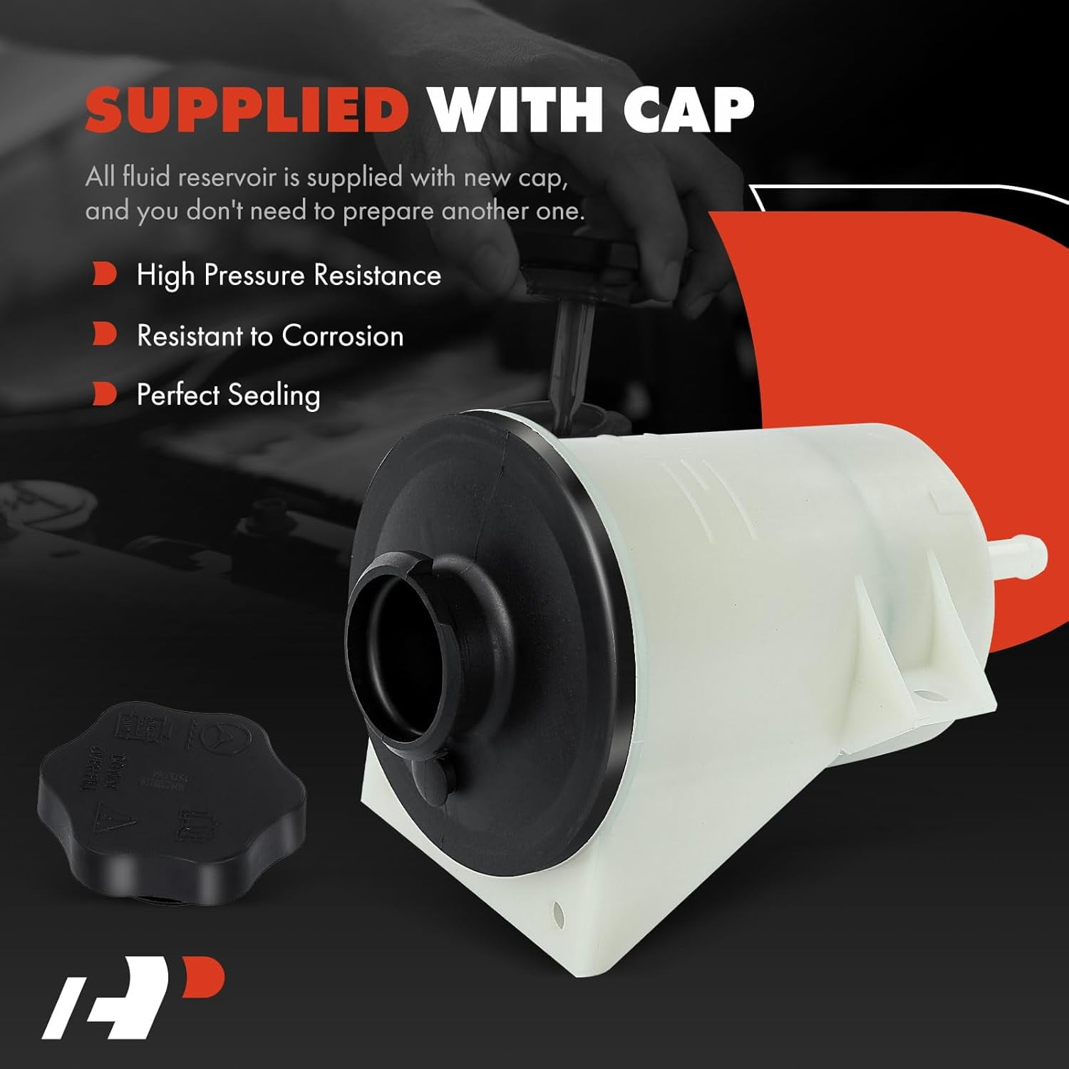 A-Premium Power Steering Reservoir/Tank with Cap Compatible with Ford Mustang 1996-2004, Ranger 2003-2011, 2.3L 4.6L