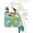 thumbnail image 5 of Easter Rabbit Silhouette Rectangle Tablecloth, Spring Bunny Blue Green Ombre Waterproof & StainResistant Tablecloth, Washable Oil-proof Table Cover for Dining/Party/Wedding/Camping/Buffet 60x84 In, 5 of 9