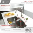 thumbnail image 3 of Stylish Dual Mount 31" Stainless Steel Double Bowl Kitchen Sink with Grids & Strainers S-401G, 3 of 11