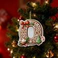 thumbnail image 5 of Gingerbread Alphabet Letter Ornament, Custom Initial Ornaments A-Z Monogram Hanging Decoration - Xmas Tree Hanging Ornament for DIY Crafts - Letter O, 5 of 6
