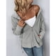 thumbnail image 2 of Suéter Cardigan Chaqueta Cremallera Con Capucha Bolsillo Con Cordón Manga Larga Chaqueta De Color Puro Para Mujer Gris L, 2 of 6