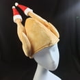 thumbnail image 3 of YAYUBA Thanksgiving Roasted Turkey Hat, Plush Turkey Cap for Kids Women and Men Thanksgiving Party Cosplay Costume Dress Up Party, 3 of 3