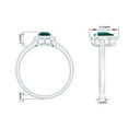 thumbnail image 5 of Rosec Jewels Lab Grown Emerald Teardrop Engagement Ring with Halo - Pear Shape Emerald Diamond Ring - AAAA Quality Certified, 14K White Gold, US 5.00, 5 of 9