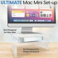 thumbnail image 2 of DuraClear Mac Mini Monitor Stand - Acrylic Monitor Stand Riser with Storage Shelf for Mac Mini, Hard Drives, and Other Devices, 2 of 5