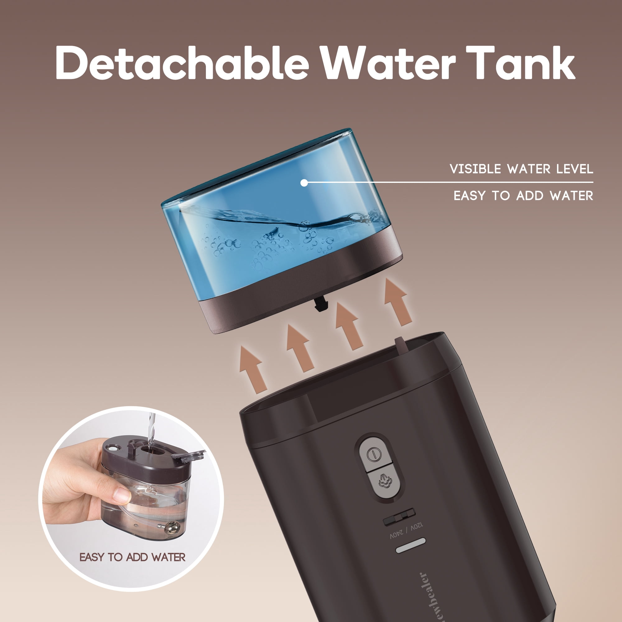 Newbealer Steamer for Clothes,120V-240V Dual Voltage Travel Size Garment Steamer,Horizontal & Vertical Steaming,Self-Cleaning for Global ＆ Europe Traveling,Chocolate