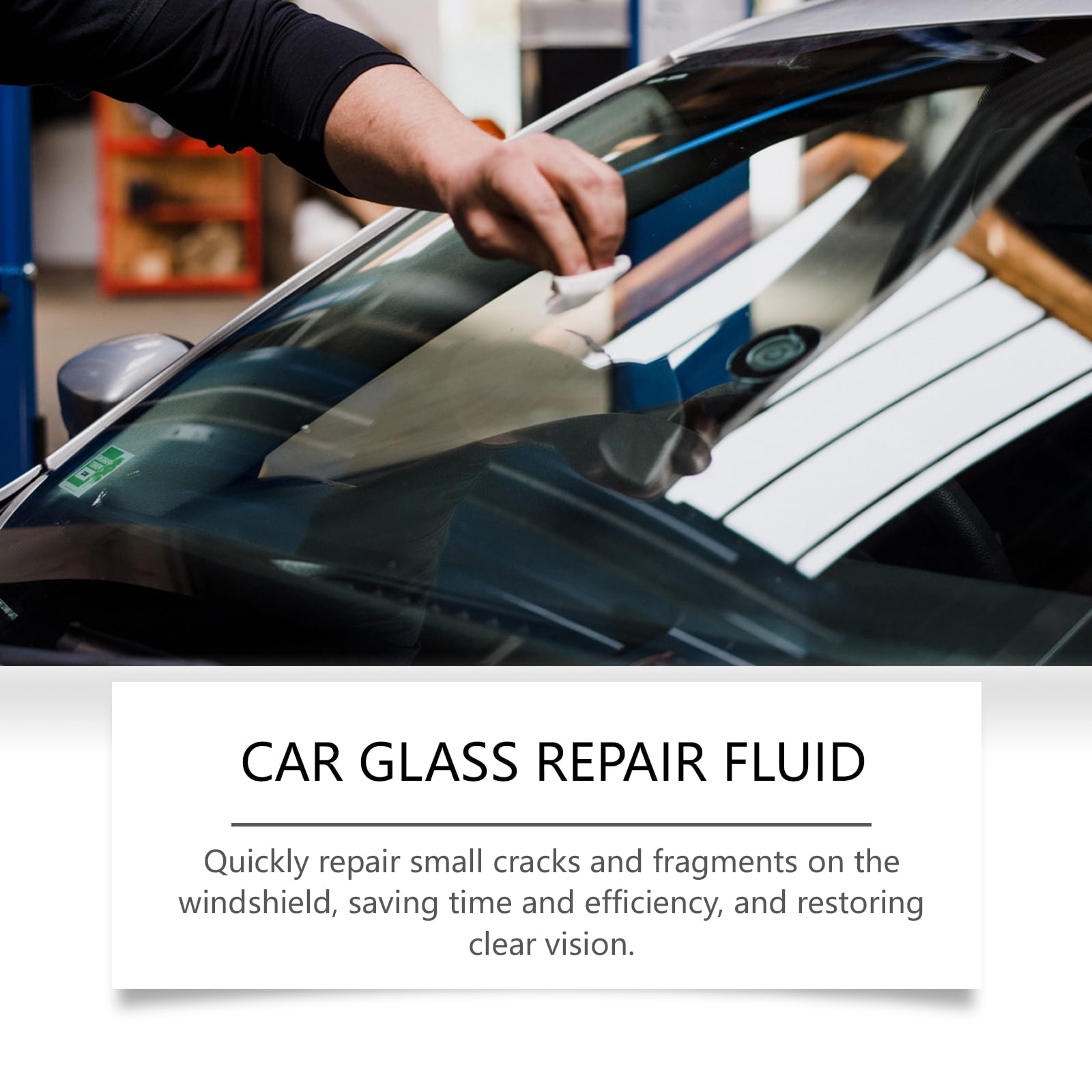 Alvantor Windshield Repair Kit Nano Liquid Rapid Fix for Cracked Glass, 1.69fl.oz