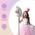 thumbnail image 3 of Unicorn Stick Horse HollyHome Real Pony relinchando con sonido, 3 of 7