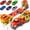 Red, variant on JoyStone Carrier Truck Toy with 6 Die-Cast Cars, Foldable Transport Truck Playset with Race Track Launcher, Storage Hauler Vehicle for Kids Ages 3-7 Boys Gift, Red