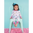 thumbnail image 4 of Little Star Organic Baby & Toddler Girl 4 Pc Short & Long Sleeve Shirt with Shorts & Pants Snug Fit Pajamas, Size 9 Months-5T, 4 of 7