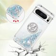 thumbnail image 3 of Funda para Google Pixel 8 Pro 5G con Brillo Líquido Flotante, Purpurina, Parachoques y Anillo Giratorio Soporte, 3 of 5