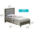 thumbnail image 2 of Glory Furniture Burlington Twin Panel Bed in Gray, 2 of 5