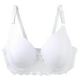 thumbnail image 4 of ATOYSOY 3 Pac Bras for Women Solid Lace Bras Comfortable Push Up Bralette Everyday Bra Underwear (White,105C), 4 of 6