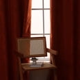 thumbnail image 6 of Taotanxi 95% Blackout Boho Curtains 63 Inches Long for Bedroom Orange Scroll Floral Patterned Curtains, Darkening Thermal Insulated Window Drapes 1Pc, 6 of 6