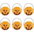thumbnail image 4 of 6Pcs Halloween Cauldron Mini Candy Bucket Kettle Witch Pot Plastic (Pumpkin), 4 of 4