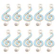 thumbnail image 1 of Shisuyan 10 Pcs Breloques Notes de Musique DIY Fabrication de Bijoux Breloques Symboles de Musique en Métal, 1 of 8