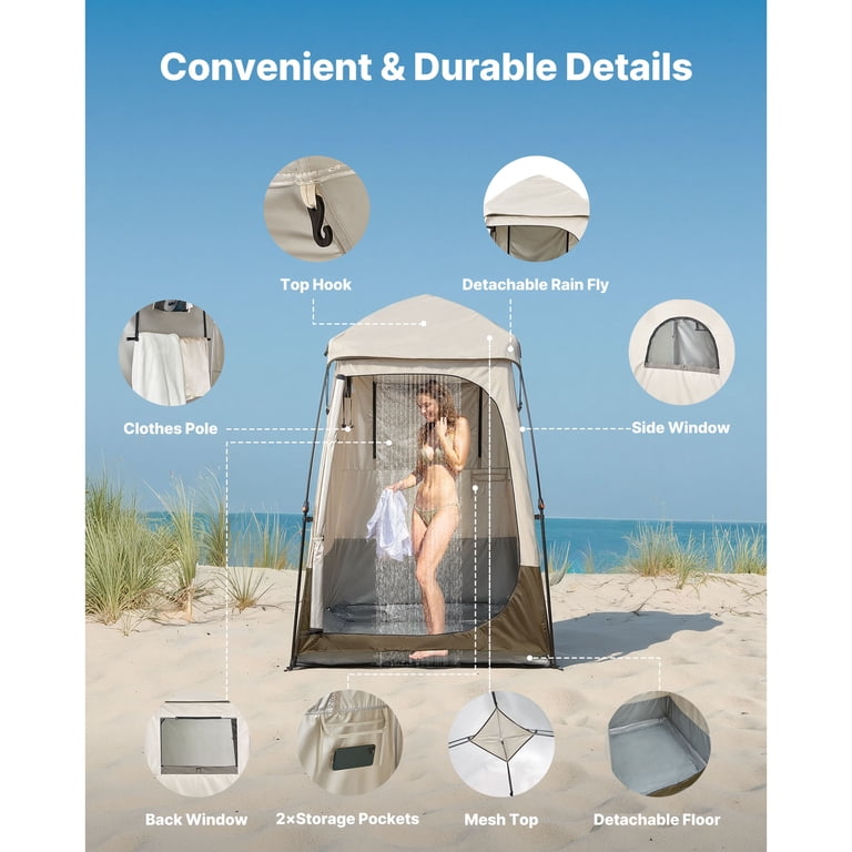 新品未使用LITEN Tent form BL Flower Jacquard KFFKFF Portable Camping Shower Tent, Single Room, Foldable Privacy