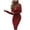 Red, variant on LYXSSBYX Womens Dresses Clearance under 10.00 Women's Solid Slim Long Sleeve Deep V Neck Pleated Long Bag Hip Hedging Dress