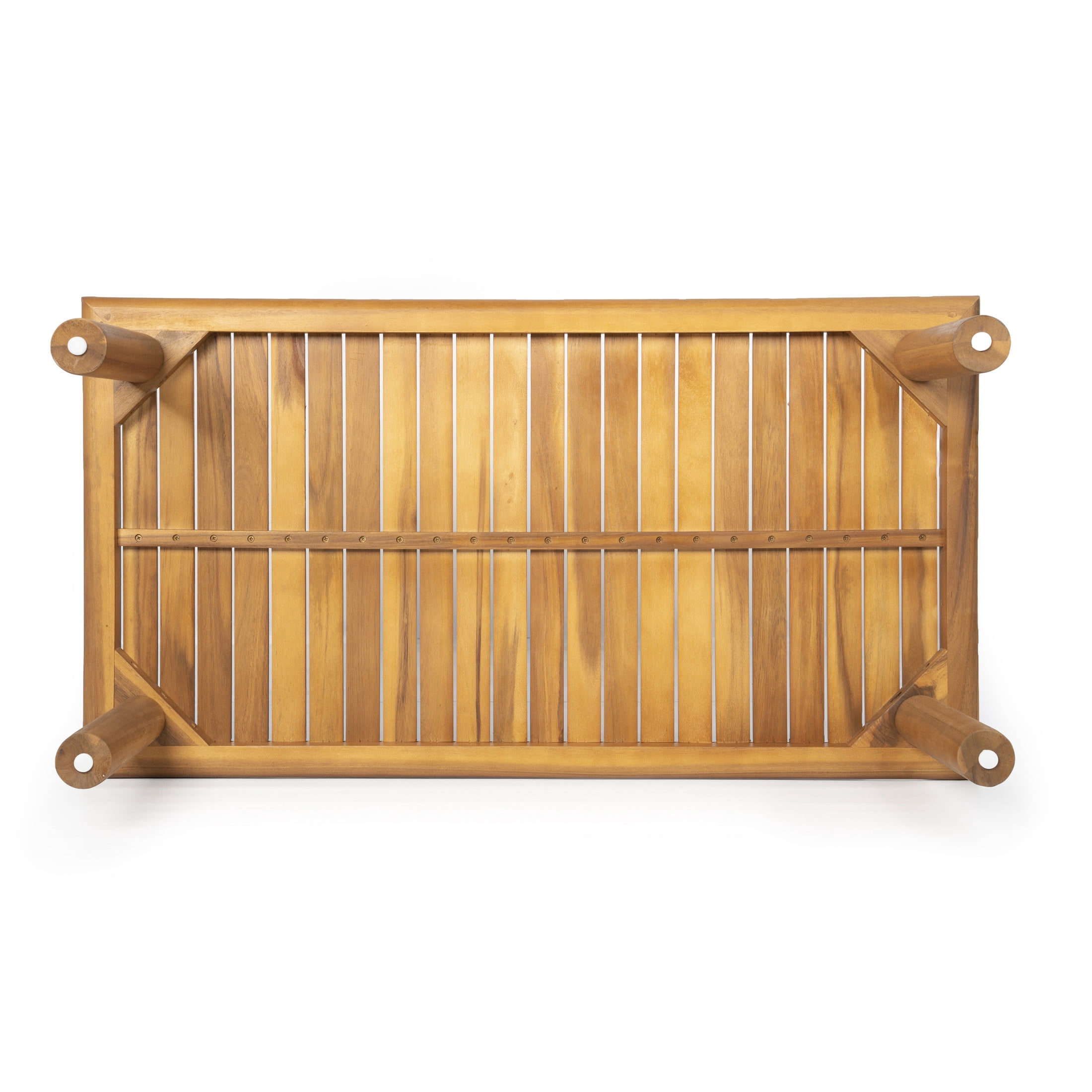 Christopher Knight Home 41.7" Outdoor Acacia Wood Coffee Table, Slatted Rectangular Patio Table, Teak
