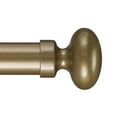 thumbnail image 2 of Tekno 25 - 60 in. Non-Adjustable 1-1/8 in. Single Traverse Window Curtain Rod Set in Champagne with Oval Finial, 2 of 6
