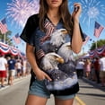 thumbnail image 4 of mgoYE Shirt for Women 250th American Anniversary Women's American 250th Anniversary Printed Casual Sweatshirt 250 Years 1776–2026 Patriotic Button Shirt|Black M, 4 of 6