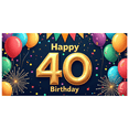 thumbnail image 5 of LUUFILx Happy 40th Birthday Decoration Backdrop Party Supplies Balloon Décor Banner for Celebration Photography Props Background Festive Events, 5 of 8