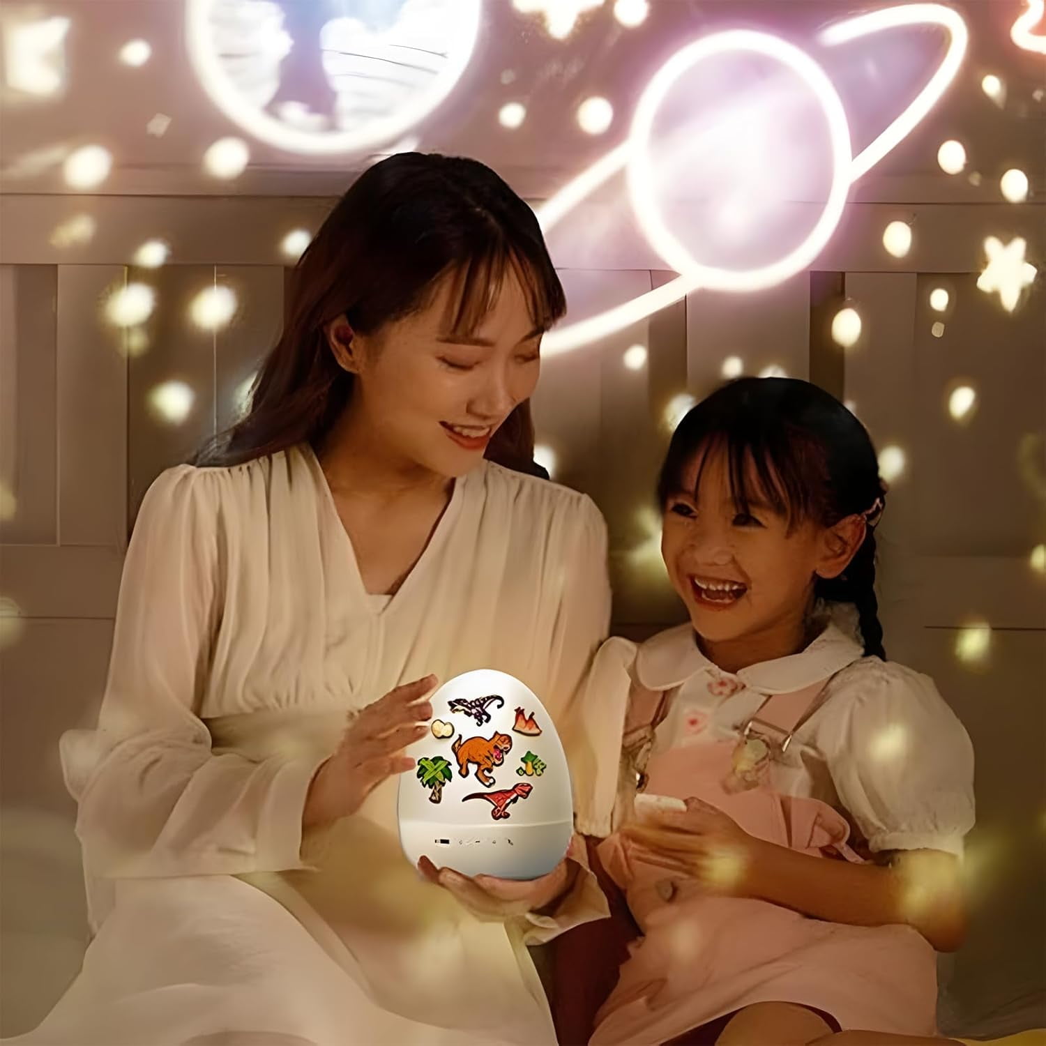 Dinosaur Egg Night Light Projector, Dinosaur Night Lights Projector, 360° Rotation & 21 Effects, Slient Lights for Ceiling, 8 Sleep Sounds, 360° Rotation,Projection Lights for Bedroom