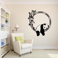 thumbnail image 3 of Panda durmiendo pegatina de pared de bambú PVC extraíble Animal tatuaje papel pintado habitación de niños dibujos animados arte calcomanías Inevent JJ11709-00, 3 of 4