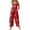 Red, variant on DGHM Womens Holiday Jumpsuits Dressy Valentines Wide Leg Adjustable Strap Graphic Sleeveless Plus Size Rompers Navy XXXXL