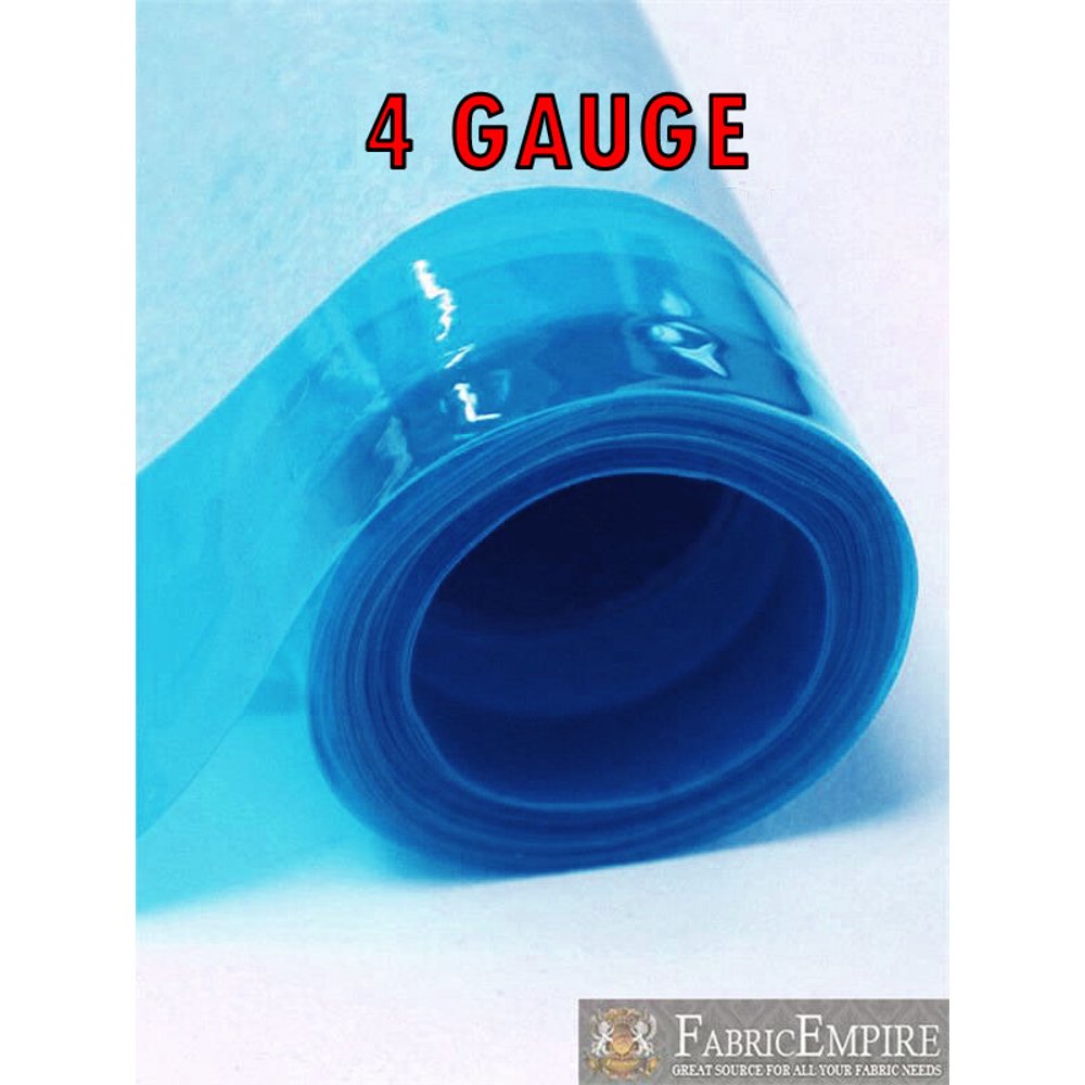 4 Gauge BLUE Tinted Plastic Vinyl Fabric 48" Wide Sold By The Yard
