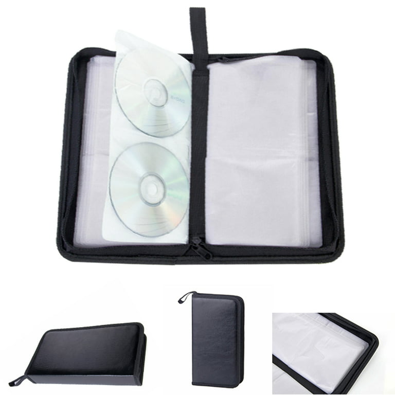 Range CD, Pochette CD en Plastique Dur DVD/VCD Range CD 80 PCS Housse CD
