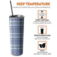 thumbnail image 6 of 20oz Blue White and Yellow Checkered Pattern Skinny Tumblers Stainless Steel Tumbler with Lid and Straw,Vacuum Insulated Double Wall Travel Tumbler Cups with Cleaning Brush for Coffee,Tea, 6 of 6