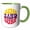 Green/White, variant on 3drose, Typography of Sun, Sand, Surf, 11oz Magic Transforming Mug