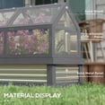 thumbnail image 5 of Outsunny Raised Garden Bed with Polycarbonate Greenhouse, Gray, 5 of 9
