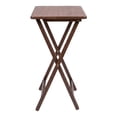 thumbnail image 5 of Mainstays Solid Rubberwood Folding TV Tray Tables, Set of 2, Walnut, 5 of 9