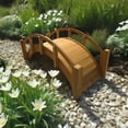 thumbnail image 2 of SamsGazebos Miniature Japanese Wood Garden Bridge, 25-Inch, Tan, Waterproofed, 2 of 9