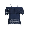 thumbnail image 6 of No Boundaries Juniors’ Off-the-Shoulder Woven Top, 6 of 6