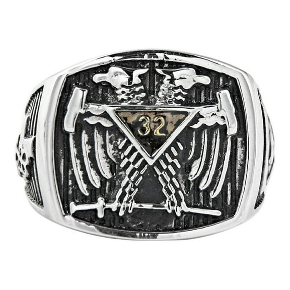 Masonic Rings. Freemason Scottish Rite 32nd Degree Double Eagle Grand Elect