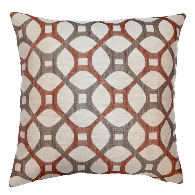 Oreiller de Plumes et de Duvets Roxbury en Jacquard Corail