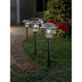 thumbnail image 2 of Plow & Hearth Super-Bright Solar LED Path Lights, Set of 4 - Pewter, 2 of 2