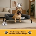 thumbnail image 3 of Cama para Perro Elevada con Cojines | Casa Moderna para Mascotas | Ergonómica, Fresca y Resistente | Uso Interior/Exterior(90 x 65 cm), 3 of 9