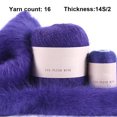 thumbnail image 2 of Juego de ovillos de hilo de 50g y 20g, bufanda de invierno de 2 hebras, Kit de hilo de ganchillo tejido a mano suave, suministros para tejer gorro, accesorio de costura, tinta azul Inevent HA010946-18, 2 of 7