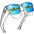 thumbnail image 1 of Gafas de Sol Polarizadas Peekaco UV400 para Hombres y Mujeres que se Ponen Sobre los Anteojos, 1 of 7