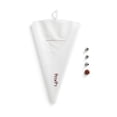 thumbnail image 4 of Lekue Reusable Piping Bag Set with 3 Tips, Silicone and Stainless Steel, White, 4 of 8