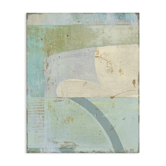 Stupell Industries Modern Contemporary Abstract Shapes Muted Cool Tones Canvas Art, 16 x 20, by Suzanne Nicoll