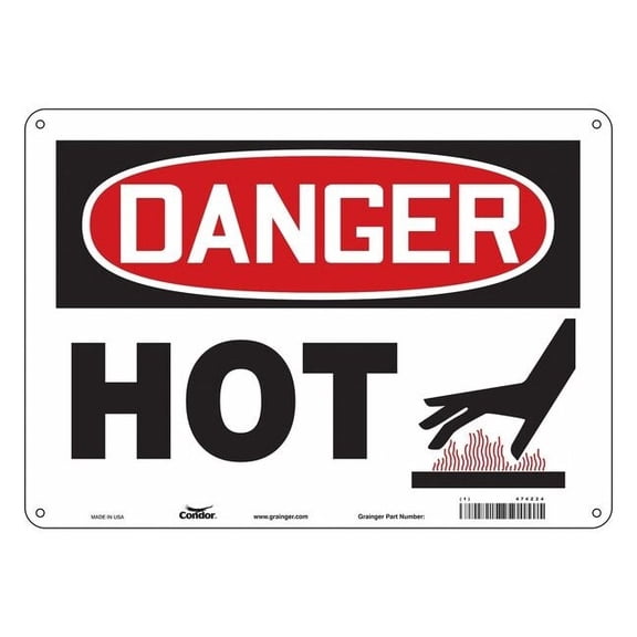 Condor Safety Sign,10 inx14 in,Aluminum 474Z24