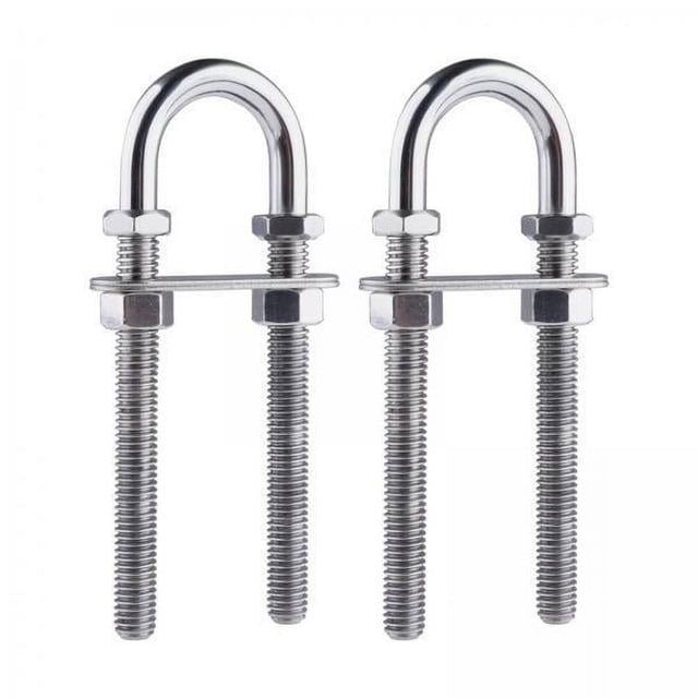 Pernos en U,Sujeción de perno en U para de proa de popa de barco marino,Tuercas hexagonales de acero inoxidable para yates RV Montaje de arandela,Hardware para cubierta de navegación