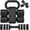 Black, variant on Adjustable Dumbbells Set with Kettlebell Form, 4 Levels Weight Options from 2.2 to 5.5lb Each for Home Gym Training