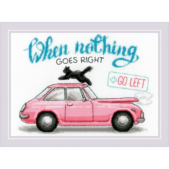 RIOLIS Counted Cross Stitch Kit 11.75"X8.25"-Go Left (14 Count)